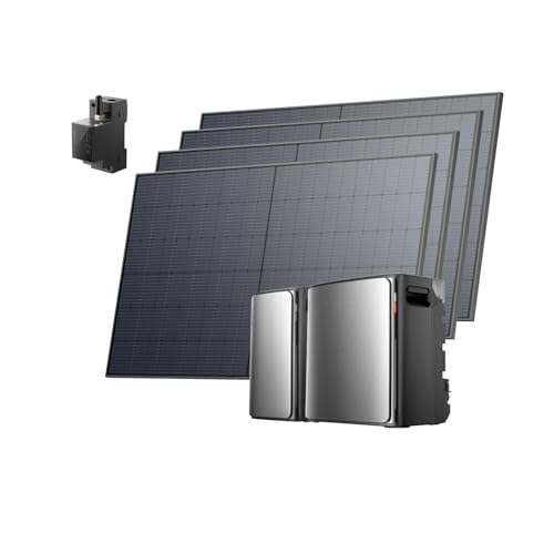 ECOFLOW STREAM Ultra X und AC Pro 5,76kWh, 0% VAT Balkonkraftwerk mit Speicher 2080W, Komplettset mit 4×520W Solarpanel, 4 MPPT, 2300W Dual AC-Anschlüsse, erweiterbar bis zu 21kWh, Smart AI, Plug&Play