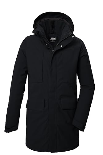 killtec Herren Funktionsparka/Parka mit abzippbarer Kapuze KOW 80 MN PRK, schwarz, L, 41848-000