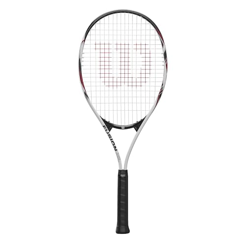 Wilson Tennisschläger Fusion XL, Aluminium, Grifflastige Balance, 291 g, 69,9 cm Länge, 3, Red