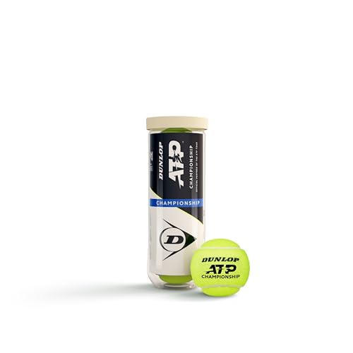Dunlop Tennisball ATP Championship - für Sand, Hartplatz und Rasen (3 Bälle)