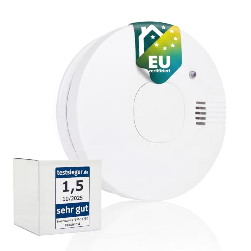 Smartwares Rauchmelder – Austauschbare Batterie mit 5 Jahren Lebensdauer – Schnelle und zuverlässige Erkennung – 85 dB – FSM-11750