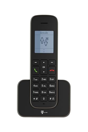 Telekom Sinus 207 – DECT Festnetztelefon mit Basisstation & Mobilteil – Fritz!Box-kompatibel - Schwarz, kabellos, einfache Bedienung