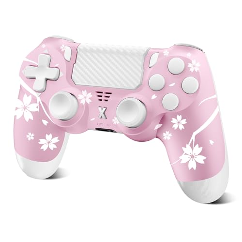 Glitfix Wireless Controller für PS-4, Controller Wireless für PS-4/Pro/Slim/PC, Bluetooth Gamepad Joystick mit Dual Vibration Touch Panel 3.5mm Audio Jack Six-Axis