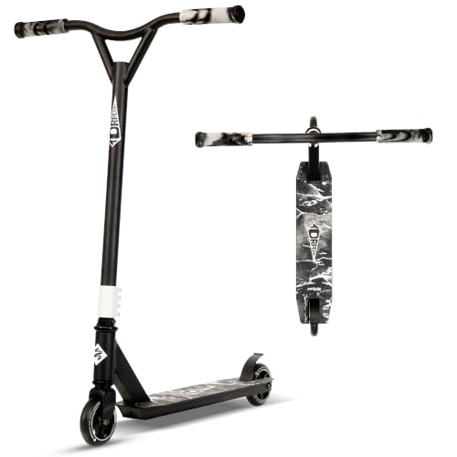 Street Surfing Stunt Scooter Torpedo– Robuster Aluminium-Scooter – ABEC 7 Ball Bearings, Freestyle & Trick Scooter mit 100 mm Rollen (White Crack)