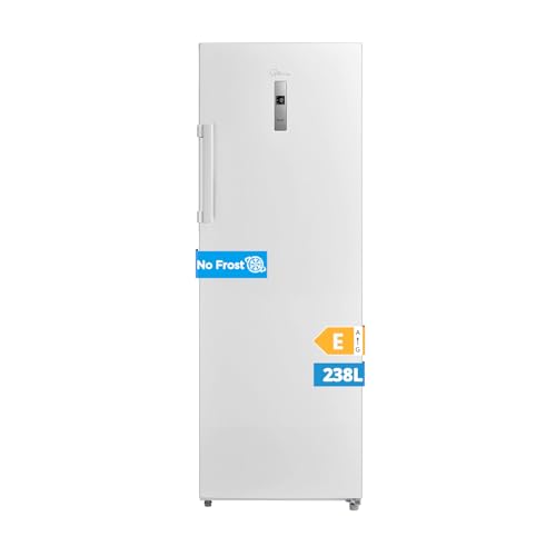 Midea MDRU333FZE01 Gefrierschrank/Kühlschrank/238L/172,2 cm hoch/NoFrost/Flexible Kühl- und Gefrierfunktion/Superkühl/Große Fächer/Zero Clearance/Easy Open Handgriff/Wechselbarer Türanschlag/Weiß