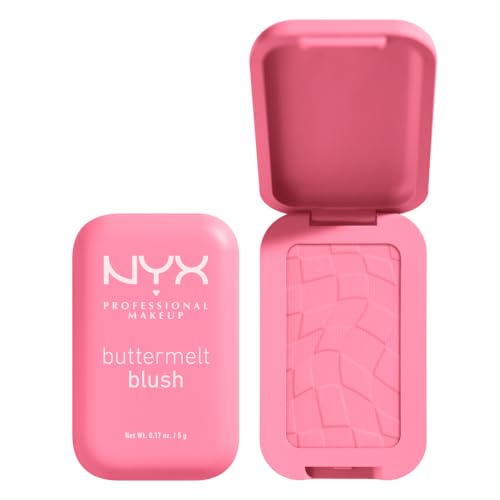 NYX Professional Makeup Buttermelt Blush, Cremige Textur mit Shea Butter, Mandelbutter & Mangobutter, Einfach zu verblenden für einen frischen Look, Farbe: Butta Together