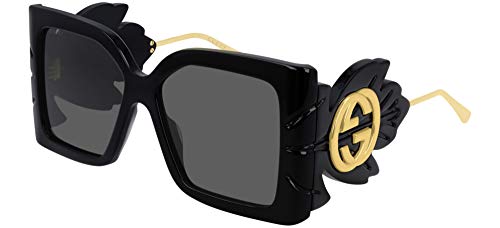Gucci Sonnenbrille für Damen, Schwarz/Schwarz/Grau, 54