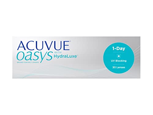 ACUVUE OASYS 1-Day Tageskontaktlinsen helfen das Gefühl von müden & trockenen Augen zu reduzieren – Tageskontaktlinsen mit -3.5 dpt und BC 8.5 – UV Schutz & Komfortables Tragegefühl – 30 Linsen