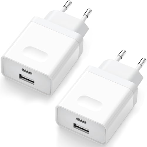 USB C Ladegerät, USBC Adapter Netzteil 20W for iPhone 16 15 14 13 12 11 Pro Max SE XS XR 8 Plus, Galaxy S23/S22/S21, Netzstecker USB Stecker Mehrfach Charger Handy Ladestecker Wufuera