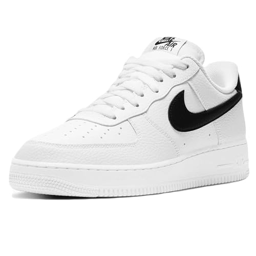 Nike Herren Air Force 1 '07 Sneaker, Weiß Schwarz, 45 EU