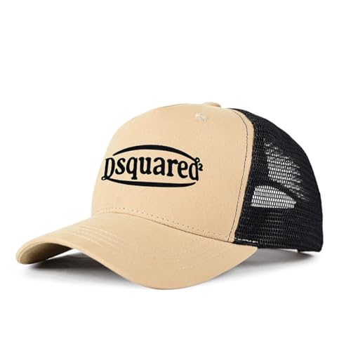 DSQUAREDS Herren-Baseballkappe, klassisch, sportlich, lässig, Sommermütze, klassische Snapback-Mütze, Khaki 2, Einheitsgröße