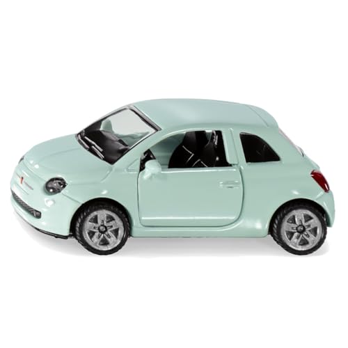 Siku 1453, FIAT 500, Spielzeugauto für Kinder, Metall/Kunststoff, Mint, Bereifung aus Gummi
