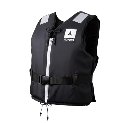 NOARD Schwimmhilfe – Black Edition – 90-120 kg – Schwimmweste für Erwachsene geeignet – 50N Auftrieb – inkl. Solas Reflektoren