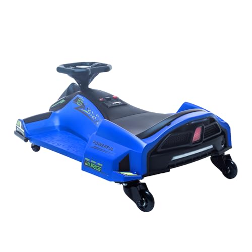 Garvee Kinder Elektro Gokart, 24v Drift Kart Mit Driftmodus, Mit Musik, Led-Licht Vorne Und Hinten, Alarm Bei Niedrigem Ladestand Kinderfahrzeug Für Kinder