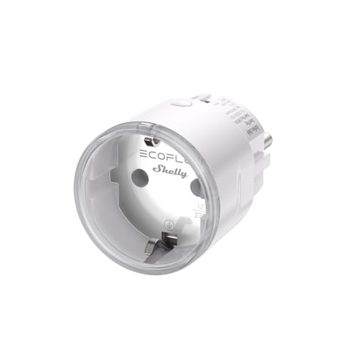 EcoFlow x Shelly Smart Plug, WLAN-Steckdose, Energieüberwachung in Echtzeit & automatische Energiezuteilung, Fernsteuerung per App, kompatibel mit EcoFlow STREAM Serie