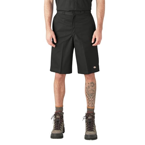 Dickies Herren Kurze Arbeitshose / Shorts mit mehreren Taschen, 33 cm, schwarz, 42283BK