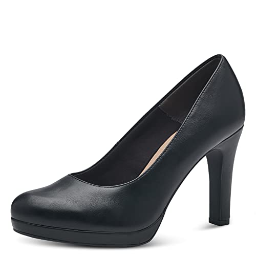 Tamaris Damen Klassische Pumps, Frauen Absatzschuhe,TOUCHit-Fußbett,Brautschuhe,festlich,elegant,edel,bequem,Absatzschuhe,Black MATT,40 EU