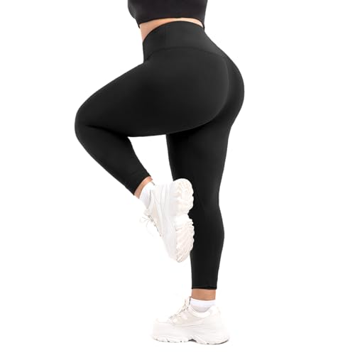 SINOPHANT Leggings Damen High Waist Große Größen, Sport Leggings Damen für Gym Outdoor 3XL