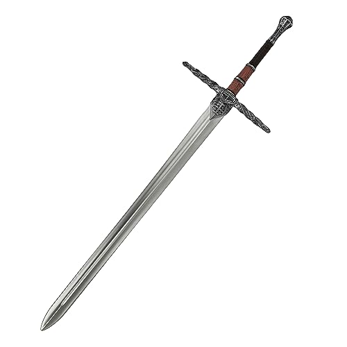 LOOYAR PU Mittelalterliche Kreuzritter-Großschwert-Requisit Spielzeug für Ritter Soldat Krieger Kostüm Schlachtspiel Halloween Cosplay LARP