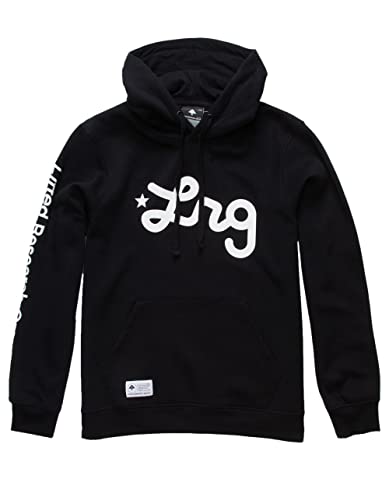 LRG Herren Lifted Research Group Logo Hooded Sweatshirt Kapuzenpullover, Schwarz, Large