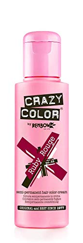 Crazy Color Renbow Semi-Permanent Hair Colour Cream Dye 100ml-Ruby Rouge
