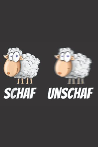 Schaf Unschaf: Notizbuch a5 punktiert mit 110 Seiten | Lustiges Geschenk Schaf Optiker Augenarzt Bauer Landwirt Viehzüchter Veganer Muttertag Vatertag Notizblock Notizheft Journal