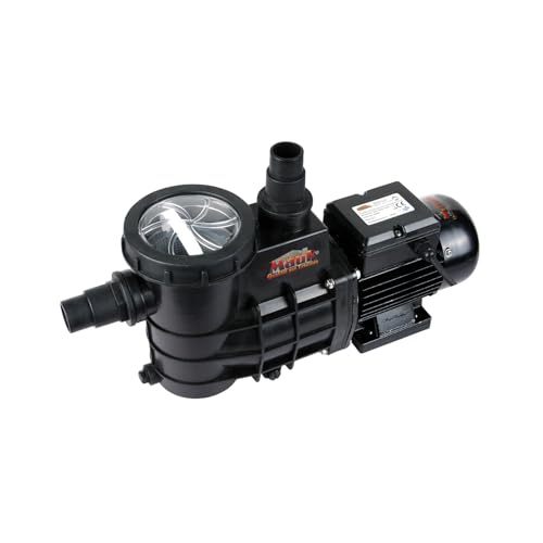 Mauk Schwimmbadpumpe 320 W – selbstansaugende Poolpumpe mit Vorfilter, 7.500 l/h Förderleistung, IPX4, für Sandfilteranlage, 32/38 mm Anschluss, kompatibel mit Intex & Bestway Pools