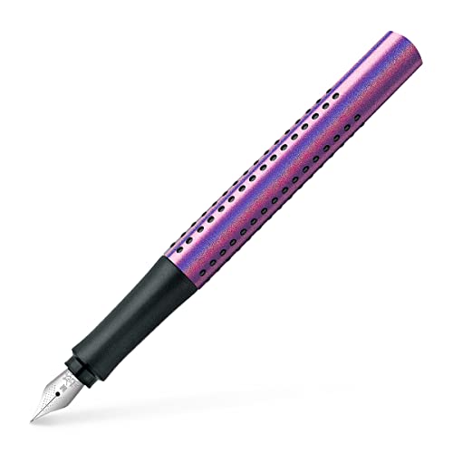 Faber-Castell 140840 - Füller Grip Edition Glam, Federbreite M, violet, 1 Stück