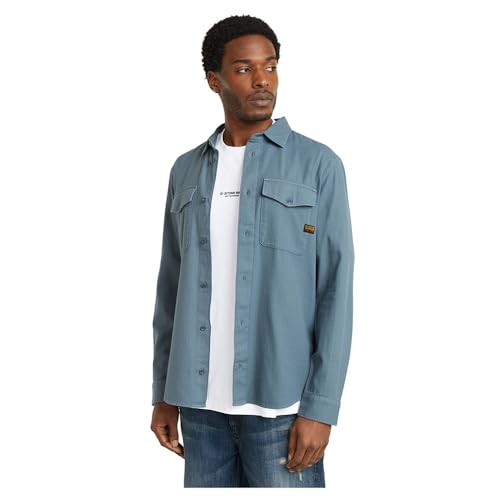 G-STAR Herren Marine Slim Hemd, Blau (avio gd D24963-D454-G744), L