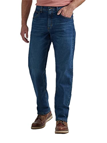Wrangler Authentics Herren Klassische 5-Pocket Relaxed Fit Jeans, Dark Stonewash Flex, 44W / 30L