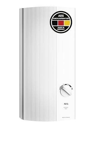 AEG elektronischer Durchlauferhitzer DDLE Basis 18/21/24 kW, umschaltbar, stufenlose Temperaturwahl durch 4 Anwendungssymbole, Festanschluss 400V, VDE geprüft, 222390