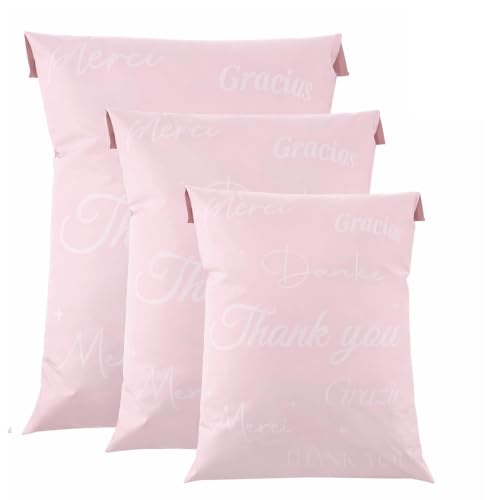 60 Stück Versandtaschen Rosa, 3 Größen Versandbeutel