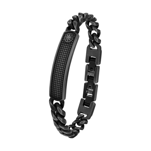 s.Oliver Identarmband Edelstahl Herren Armschmuck, 18,5+1,5+1,5 cm, Grau, Kompass, Kommt in Schmuck Geschenk Box, 2036847