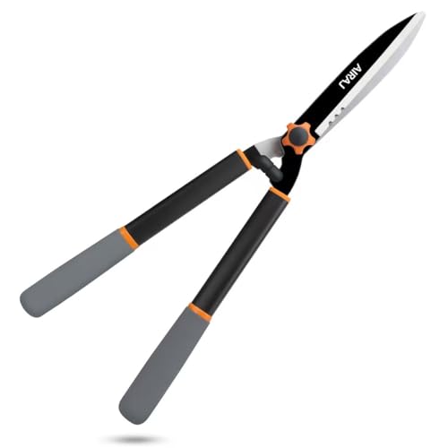 AIRAJ 58 cm Heckenschere mit Scharfen Klingen aus Kohlenstoffstahl und Ergonomischem, Komfortablem Griff – Eine Leichte Heckenschere, Ideal zum Schneiden von Hecken, Sträuchern und Büschen