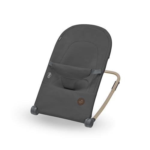 Maxi-Cosi Loa Babywippe, ultrakompakt zusammenklappbare, leichte, 2 Liegepositionen, tragbare, aus 100 % Recyclingmaterialien, 0 bis ca. 2 Jahre, 0–12 kg, Beyond Graphite