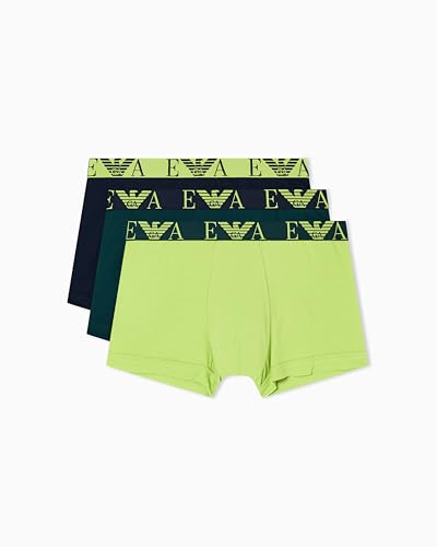 Emporio Armani Herren Bold Monogram 3-Pack Trunk, Blau, L, blau, L