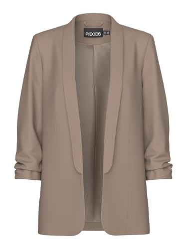 PIECES Damen Pcboss Noos 3/4 Blazer, Fossil,XL