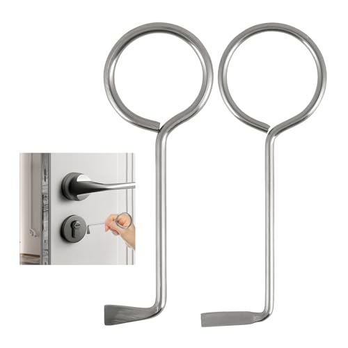 2 Stück Profi Dietrich Set, BunbartschlüSsel Universal, BartschlüSsel Dietrichset, BuntbartschlüSsel Universell aus Edelstahl, SchlüSseldienst TüRöFfner SchlüSsel für Bunt-Bart-Schloss öFfner