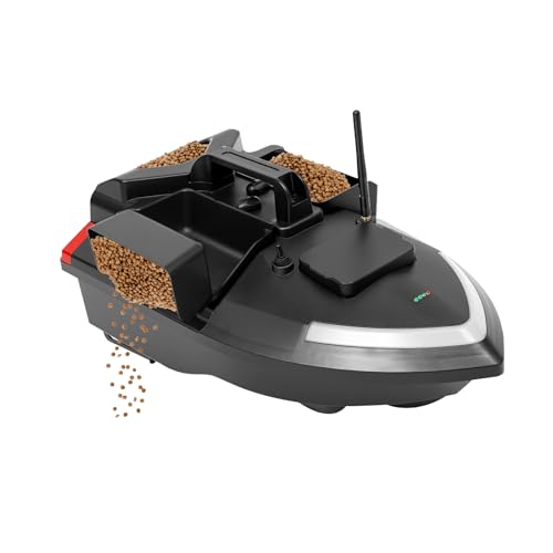 xbdgeyey 500M RC Köderboot GPS Angelköder Fischköder Boot mit 3 Köderboxen, 12000mAh Akku (4 Std.), Doppelmotor, Suchscheinwerfer, Automatische Rückkehr, Für Karpfenangeln