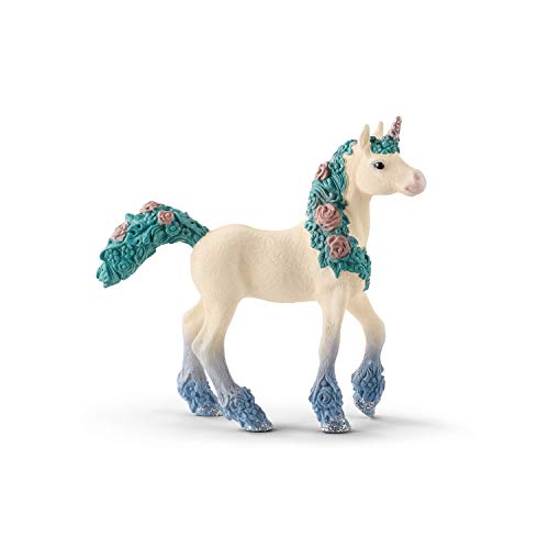 SCHLEICH BAYALA | Blüteneinhorn Fohlen 70591 | detailgetreue, Fantastische Figuren | tolles Geschenk für Mädchen und Jungen | wunderschöne Sammelfiguren | Spielfigur ab 5 Jahren | 9 x 2 x 8 cm