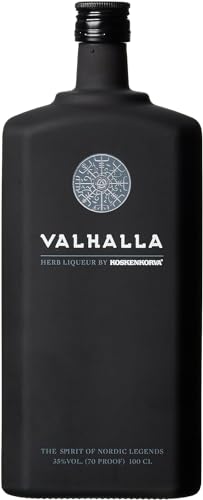 Valhalla Kräuterlikör mit Zitrusfrüchten Geschmack 100 cl, verschiedenen Kräutern, Gewürzen und Süßholzwurzel 1L (35% Vol.)