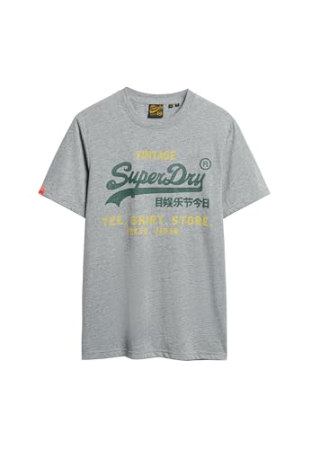 Superdry, T.Shirt VL Classic Relaxed Tee, M1012203A, Flint Grey Grit, 3XL, Herren