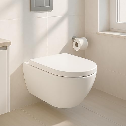 NEG Design Hänge-WC NEG Uno11RL (55,5cm) randlos & spritzfrei, verdeckte Montage mit Nano-Versiegelung inkl. abnehmbarem Soft-Close WC-Sitz