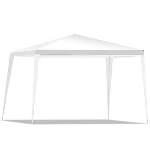 GOPLUS Faltpavillon 3x3m, Pavillon wasserdicht stabil, Gartenpavillon mit Metallrahmen, Partyzelt Bierzelt Festzelt für Garten Terrasse, Partys Hochzeiten Festival, Weiß