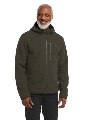 Jack Wolfskin Herren Lake Ridge Hooded Jkt M, Obsidian Moss, L EU