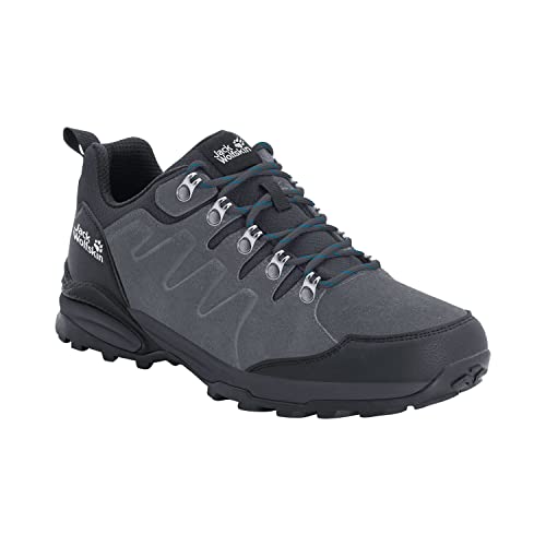 Jack Wolfskin Herren Refugio Texapore Low M Walking-Schuhe, Grey / Black, 42.5 EU