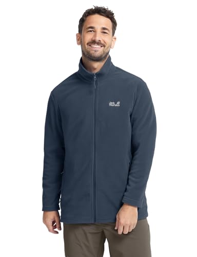 Jack Wolfskin Herren Fleecejacke mit Reißverschluss Taunus 100 Full Zip Polartec wärmend leicht atmungsaktiv schnelltrocknend für Männer Outdoor und Alltag