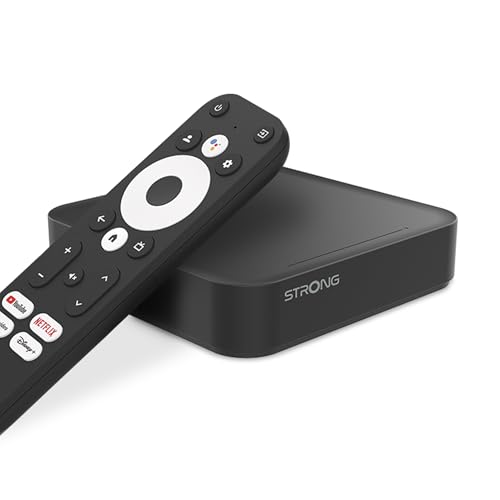 STRONG - Streaming Box Android TV 4K UHD - Leap-S3 Ultimate - 2 Monate Zattoo - Chromecast Built-in - Google Voice Assistant - Dolby Atmos & Vision - Google Play, Netflix, Prime Video & mehr