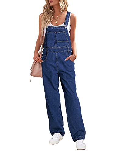 Roskiky Latzhose Damen Jeans Jumpsuit Damen Lang Overall Damen Jeans Overall Herbst Jumpsuit Sommer Damen Overall Damen Sommer Sargassosee M