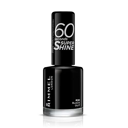 Rimmel London Super, Nagellack, dunkelgrauer Glanz, 8 ml (1er Pack)